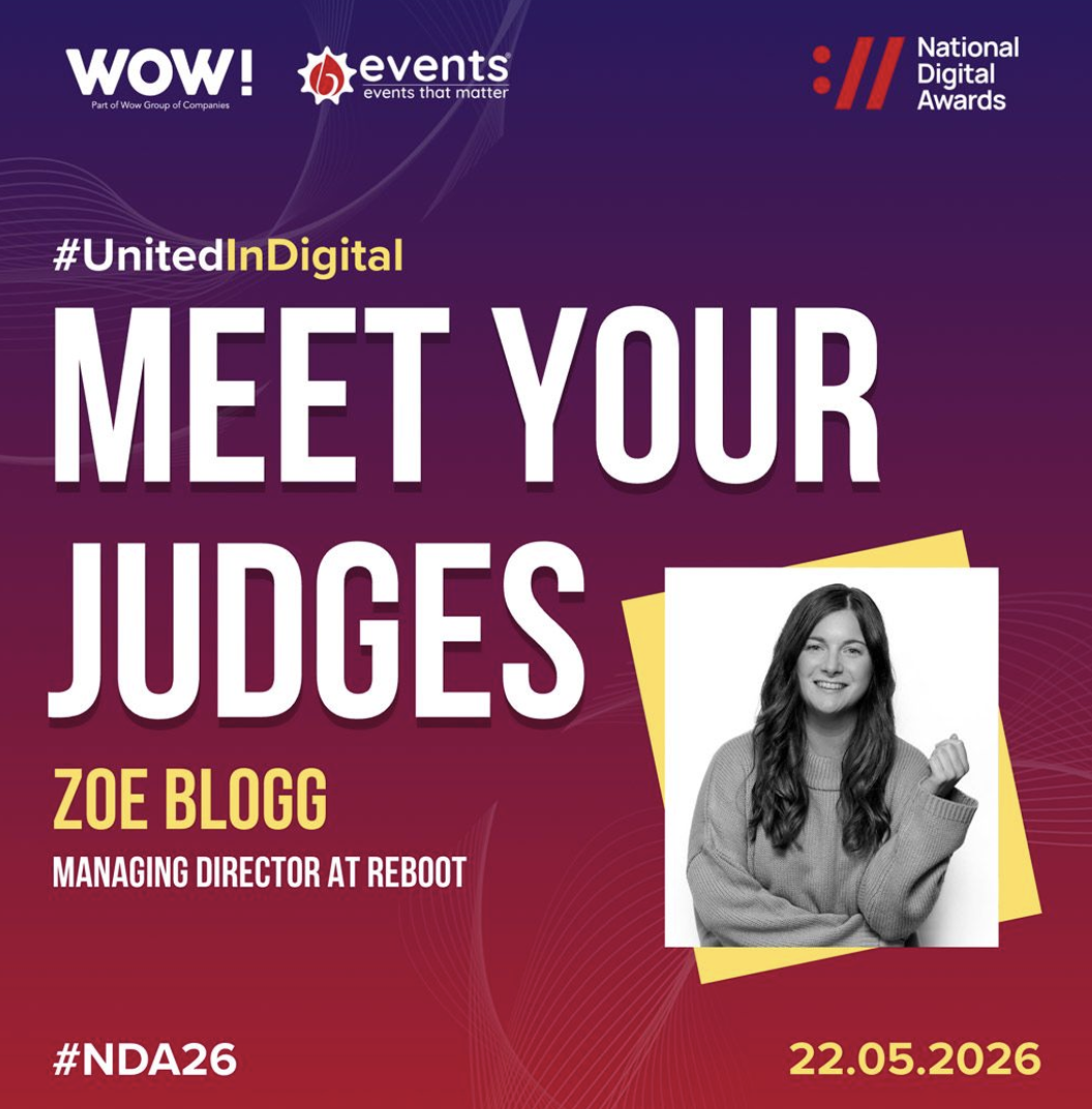 Zoë Blogg announced as a National Digital Awards judge